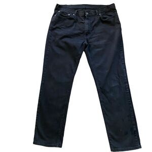 LEVI'S 541  Jeans Men Straight Leg Mid Rise Black Denim measured 34 x 31